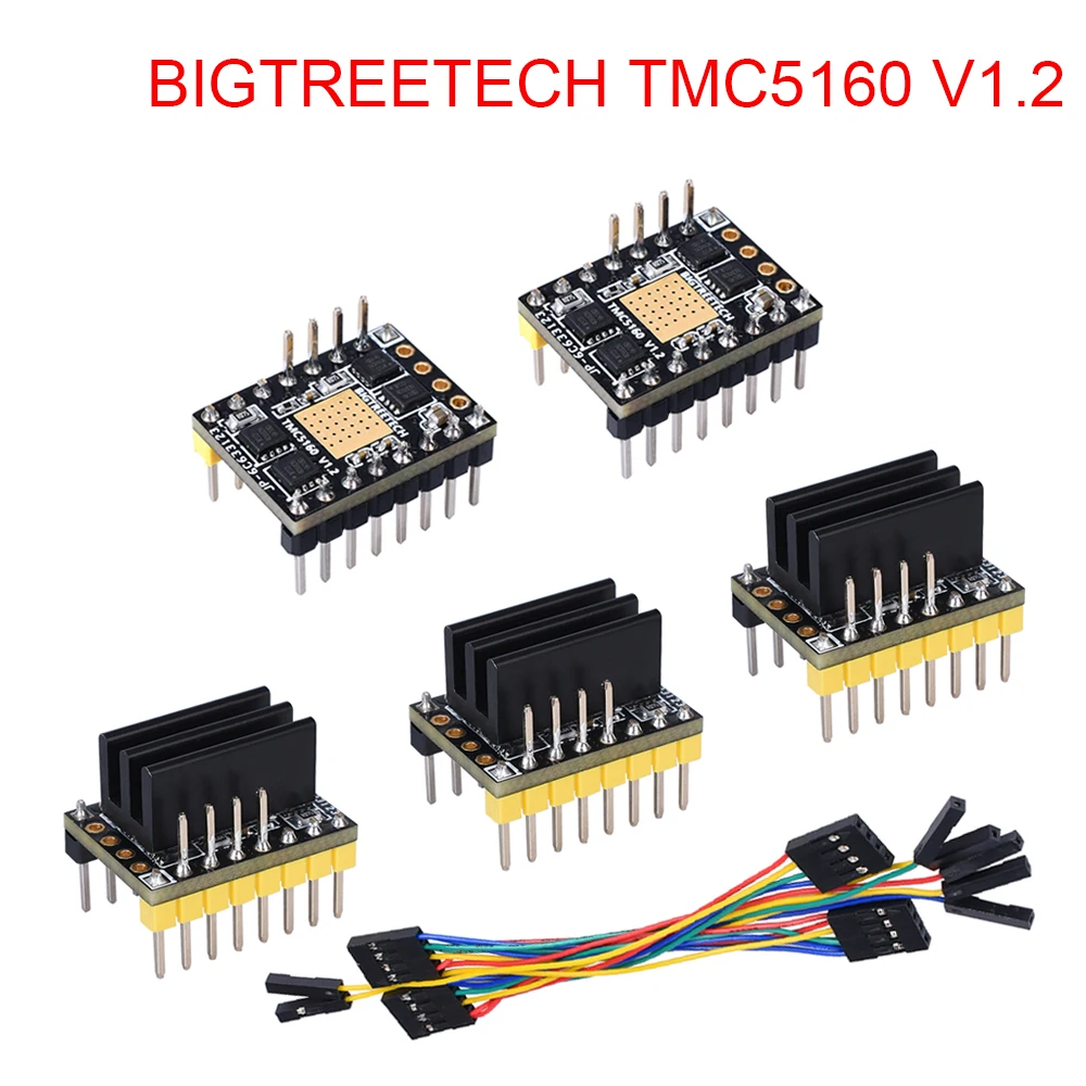 BIGTREETECH TMC5160 V1.2 SPI Драйвер шагового двигателя 4.4A части 3d принтера для Ender 3 SKR V1.3 Pro плата управления VS TMC2130 SPI