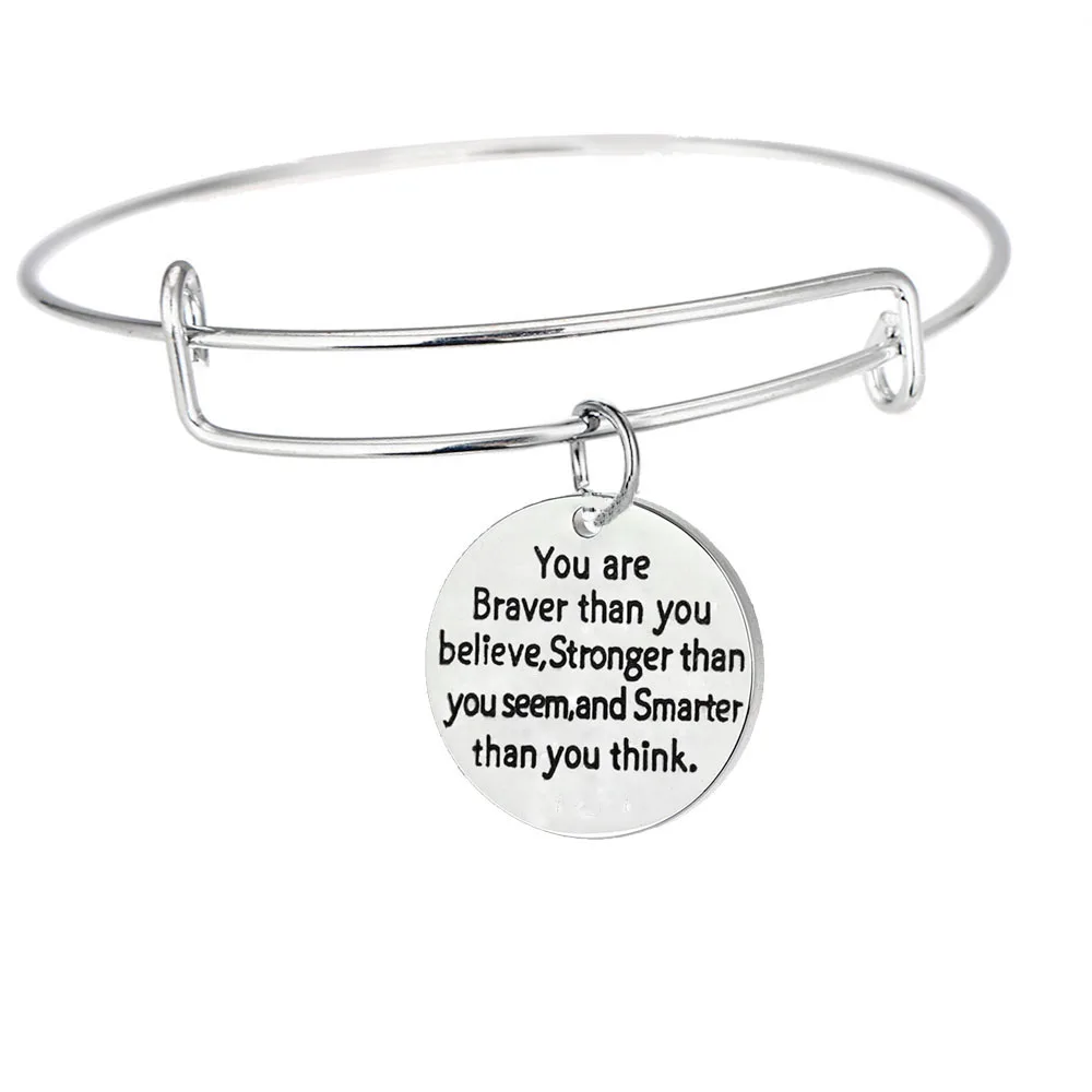 Вдохновляющие подарки Вы храбрее чем вы считаете ожерелья сын дочь брат сестра