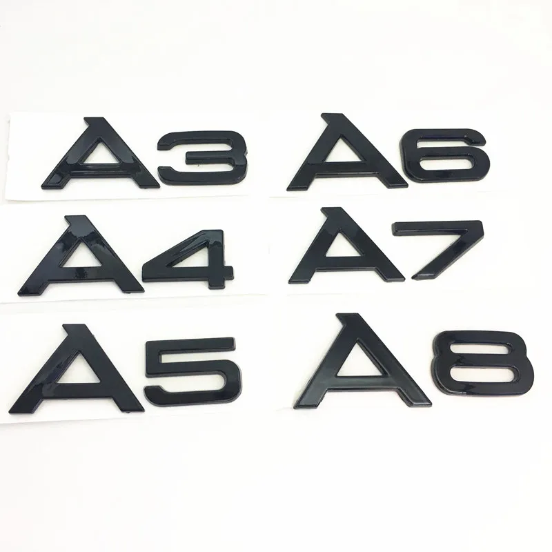 3D ABS A3 A4 A5 A6 A7 A8 Q3 Q5 Q7 наклейка на задний бампер автомобиля с английскими буквами