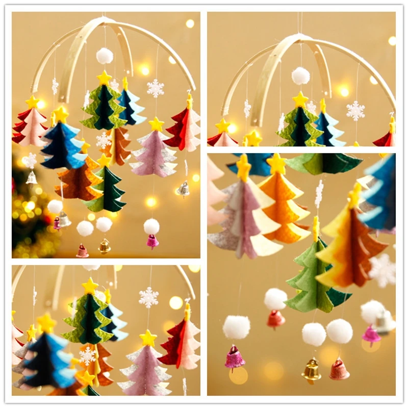 DIY рождественские фетровые украшения для детской кроватки фетровая игрушка