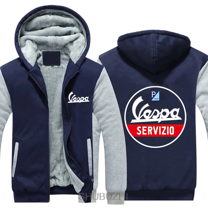 Servisio утепленная толстовка Vespa зимняя Флисовая теплая толстовка флисовая куртка на молнии Толстовка сделает ваш дизайн Зимняя Толстовка - Цвет: same as picture