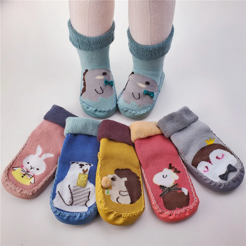 

warm shoes for baby boy newborn knitted baby booties shoes infant girl home slippers winter first walker step soft sole animal