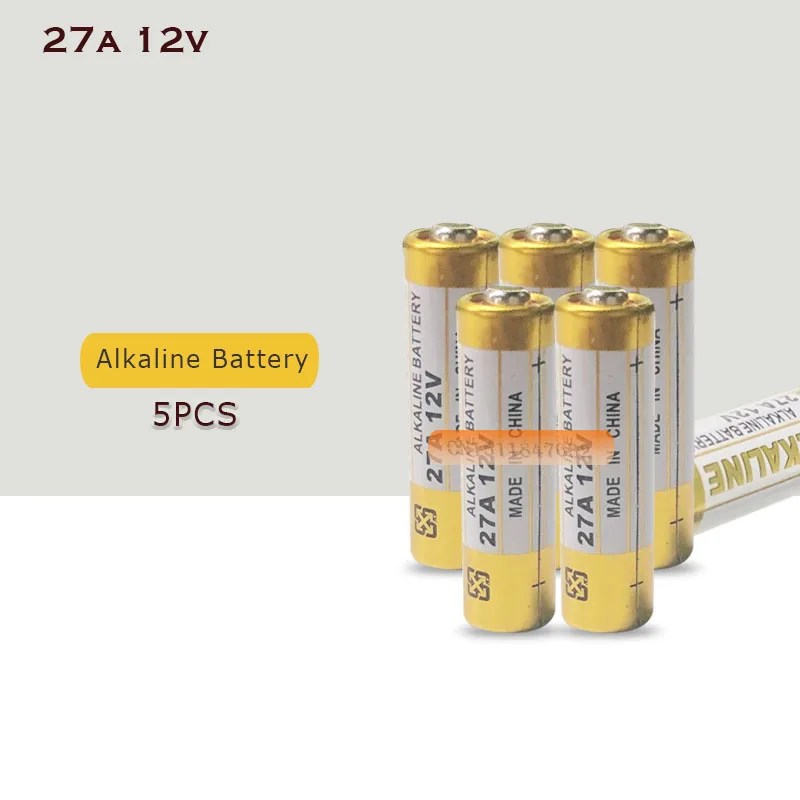 5 шт. 27A 12V сухая щелочная батарея 27AE 27MN A27 для дверного звонка, автосигнализации, музыкальными плеерами, автомобильный пульт дистанционного управления и т. д