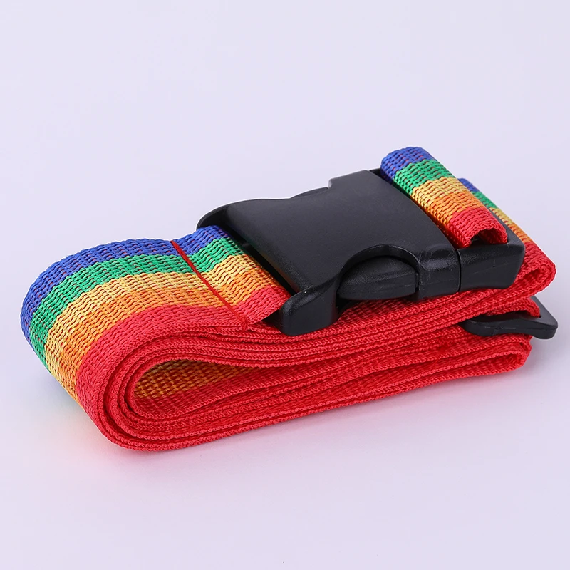 rainbow Багажный ремень, перекрестный ремень, регулируемый, 200 см, Дорожный чемодан, PP, 3 цифры, замок с паролем, багажный ремень, ремни - Цвет: rainbow