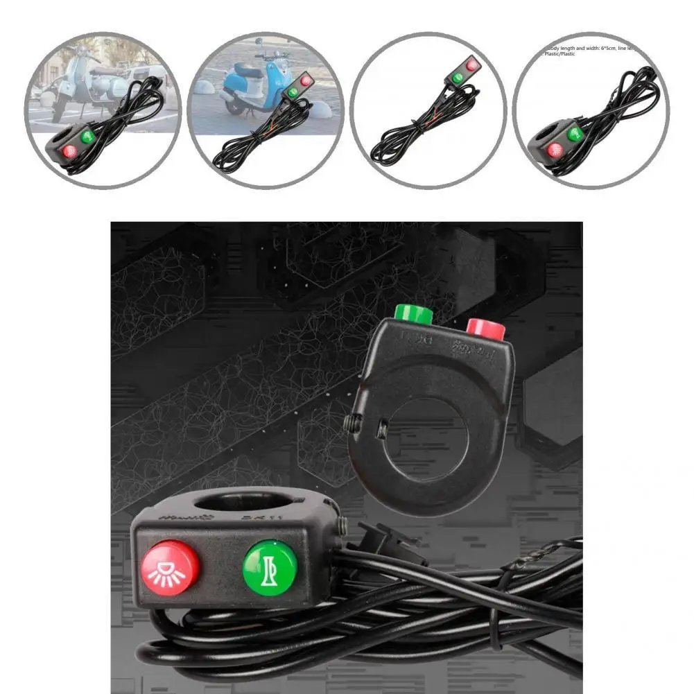 

Plastic Durable Good Toughness Light Horn Switch Stable E-bike Switch Integrated for Riding