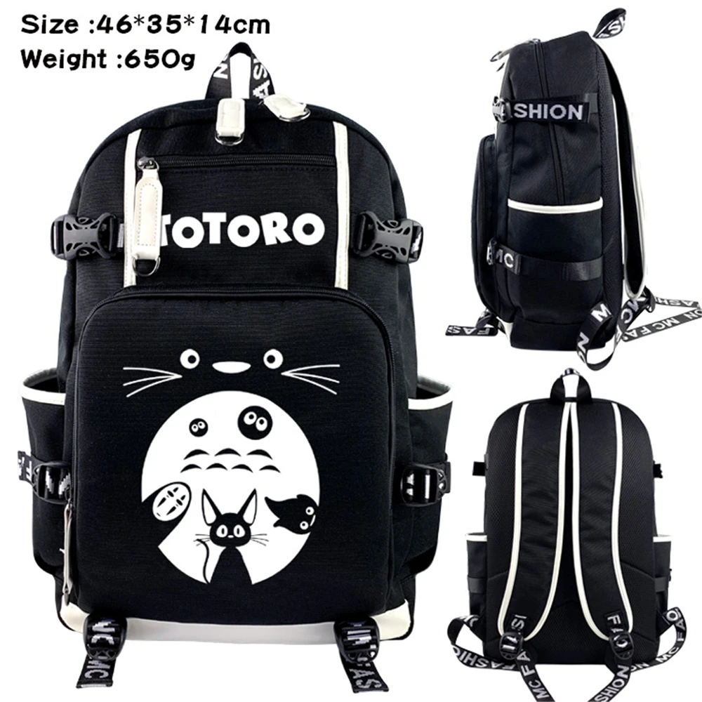 

Anime Casual Fashion Canvas Backpack Student Packsack Zip Shoulders Travel Laptop Bag Teenager Schoolbag Cartoon Bookbag