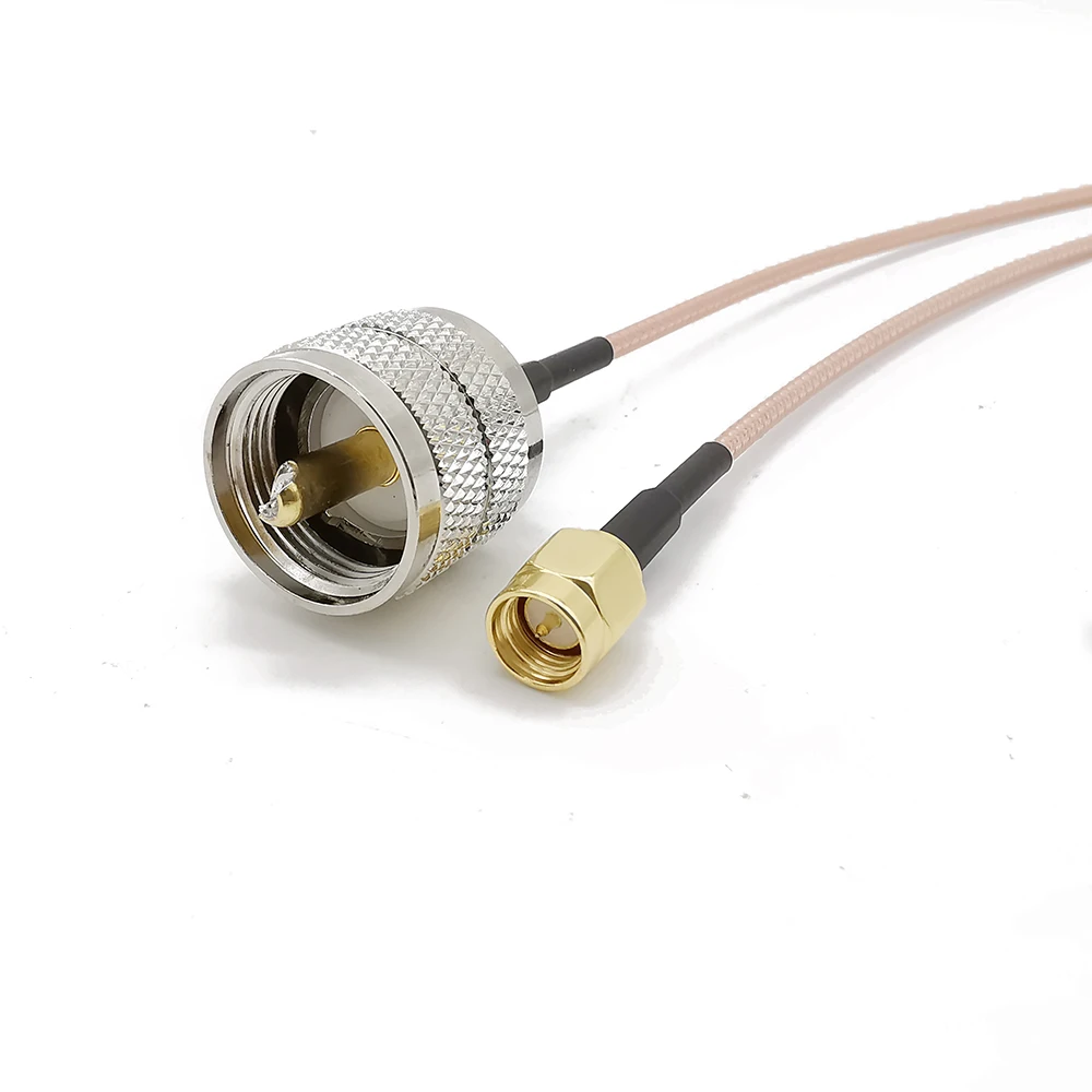 UHF разъем штекер PL259 к SMA штекер RG174/RG316/RG316D/RG58/LMR195 соединительный кабель UHF штекер к SMA штекер RF коаксиальный кабель