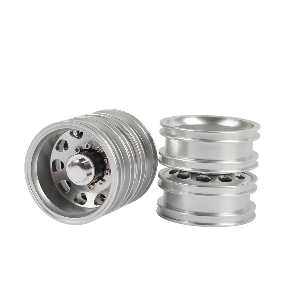 

2 шт. RC алюминиевый сплав задние для трактора обод колеса прицепа для 1/14 Tamiya тягач подъемник трейлер грузовой автомобиль