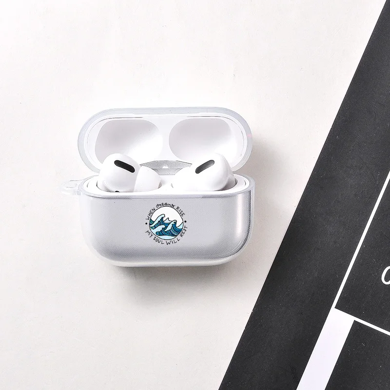 Чехол для наушников Apple Airpods Pro роскошный мягкий силиконовый чехол с изображением