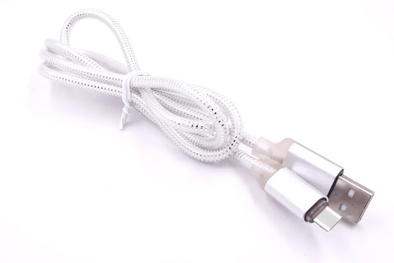 SIlver 1 м Micro usb кабель для телефона светодиод Видимый поток света Micro usb зарядный кабель для синхронизации данных для телефона Android универсальные кабели для телефонов - Цвет: SIlver