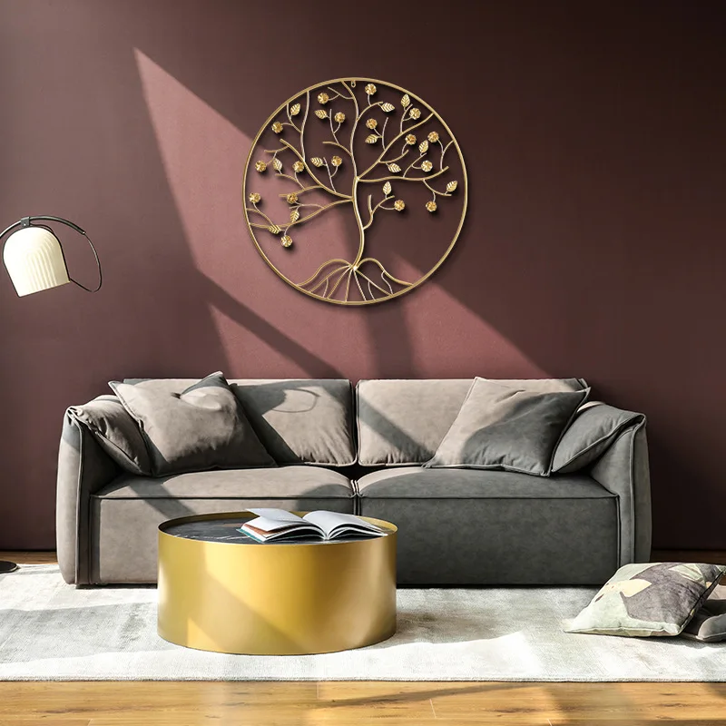 

Simple Iron Wall Decoration Creative Living Room Porch Corridor Wall Decoration Model Room Hotel Circular Wall Decoration