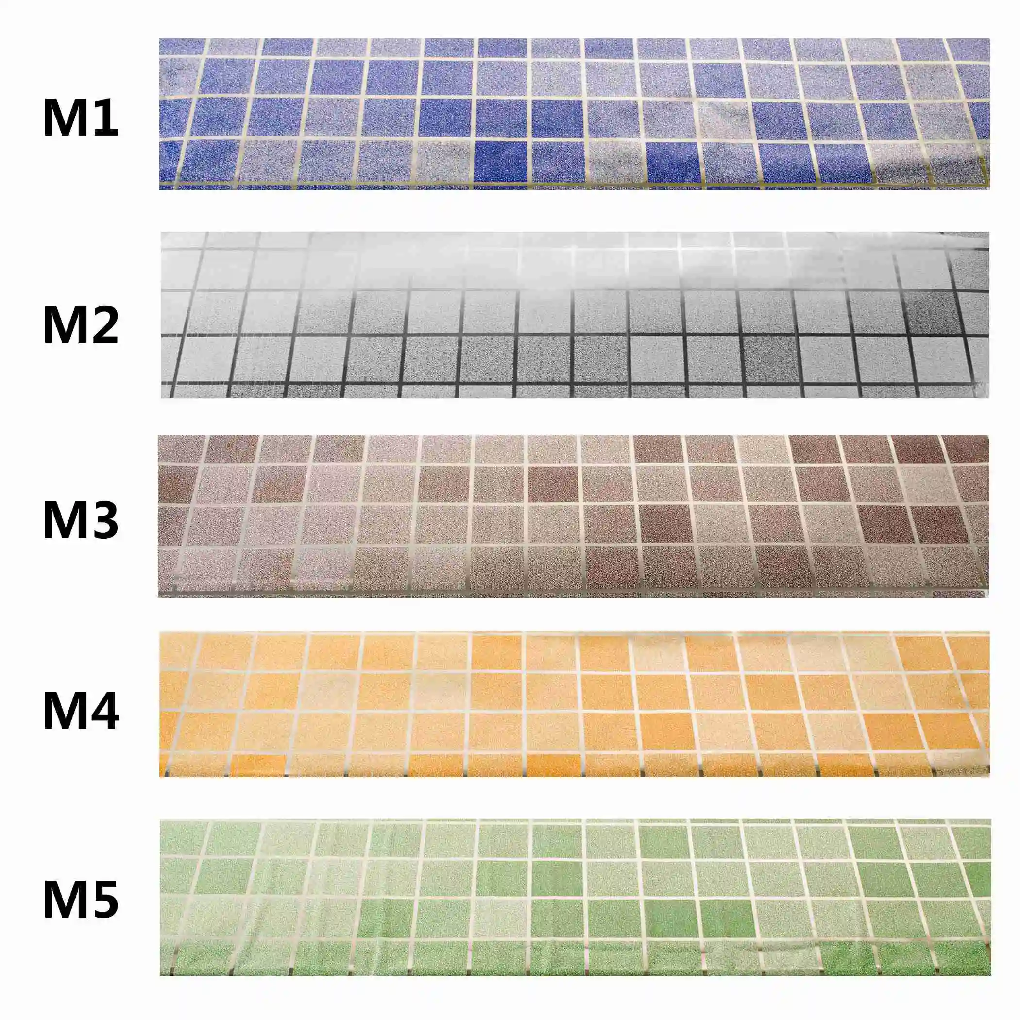 

Mosaic Pattern Self-adhesive Water Oil Proof Wall Cabinet Paper Sticker about 45x70cm(17.5x27.5")