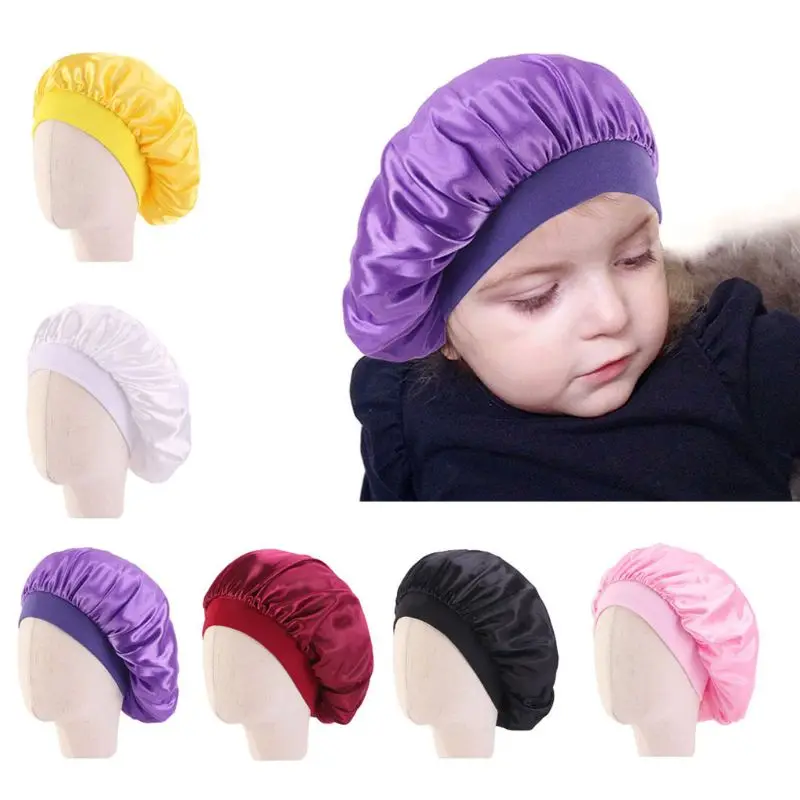 Детская Атласная шапочка с Африканским принтом шапка для ночного сна тюрбан