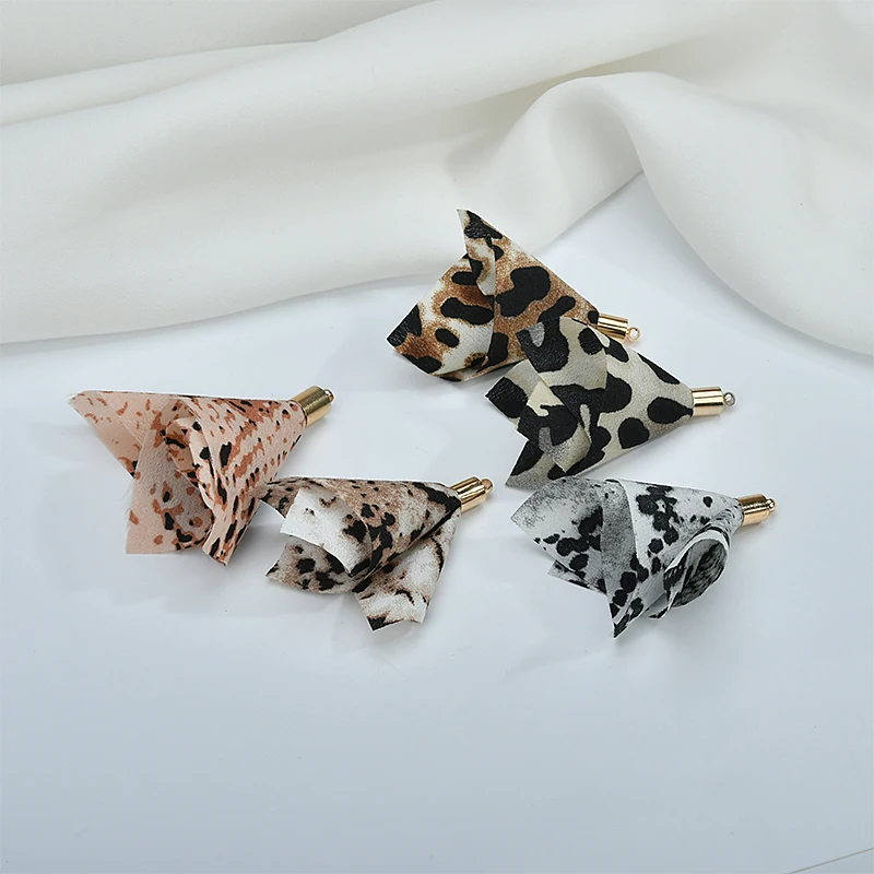 Кисточкой Леопард крокодиловая печать многоцветная ткань кисточки diy аксессуары