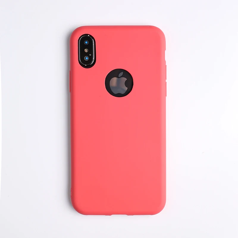 Новые простые чехлы для телефонов iPhone 6s 7 8 Plus X XS MAX XR одноцветные Чехлы ярких