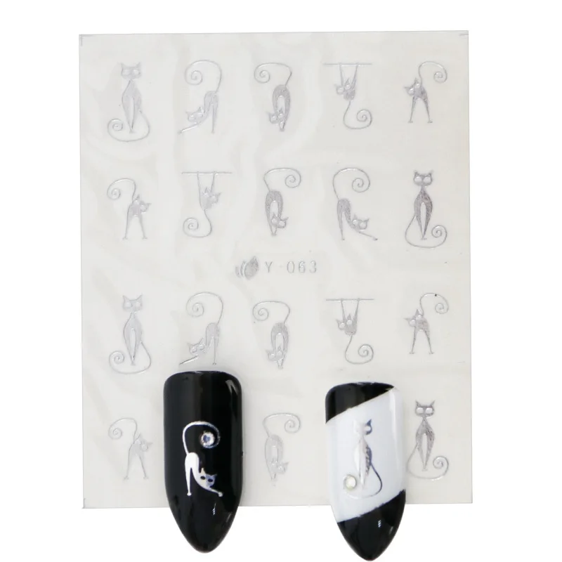 

30pcs Water Transfer Nail Sticker Gold Silver Feather Butterfly Star Series Nail Sticker DIY Decoration For Beauty Nail Tool