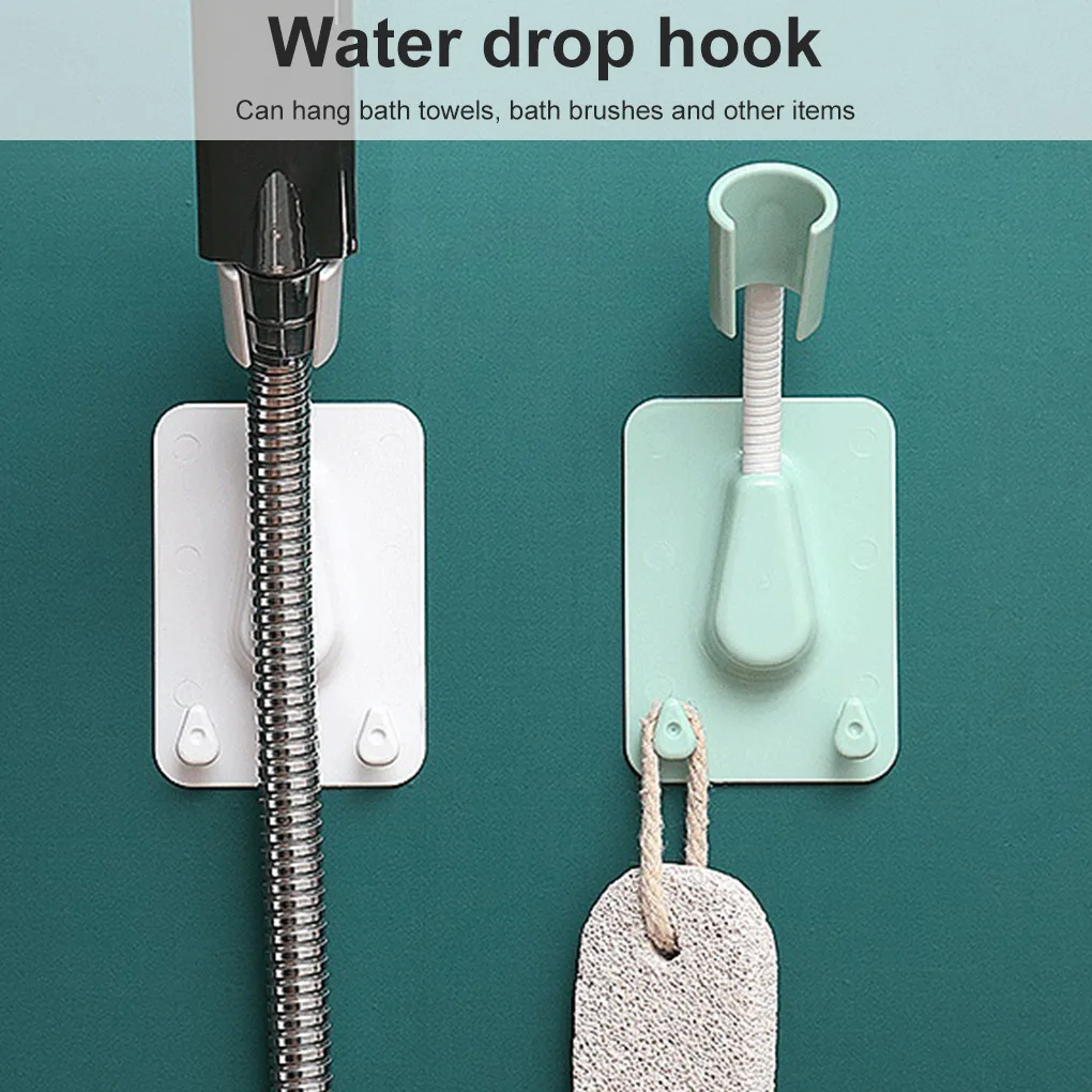 

360° Shower Head Holder Adjustable Self-Adhesive ABS Showerhead Bracket Wall Mount With 2 Hooks Stand SPA Bathroom Universal