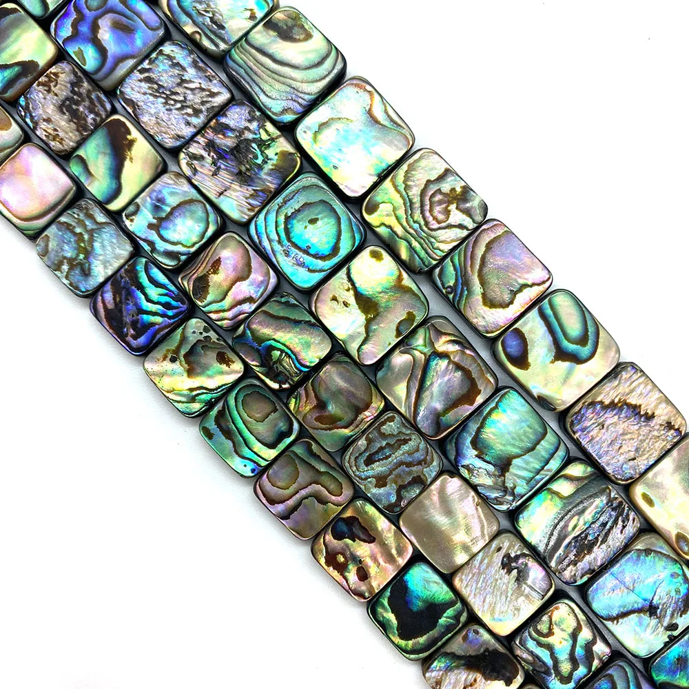 

Natural Shell Beads Square Abalone Shell Beads DIY Jewelry Making Accessories Necklace Bracelet Earring Charm 10mm 12mm Beads
