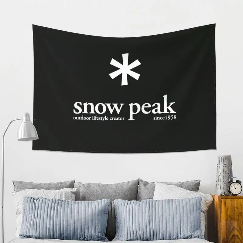

FFO Snow Peak Tapestry Wall Covering Nordic Home Decoration Japanese Room Decor Hanging Camping Tent Travel Mat