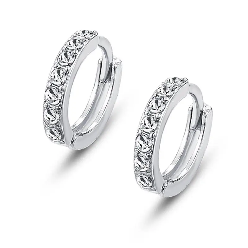 Милые амулет с крюком стразы серебро висячие серьги модные ювелирные изделия для