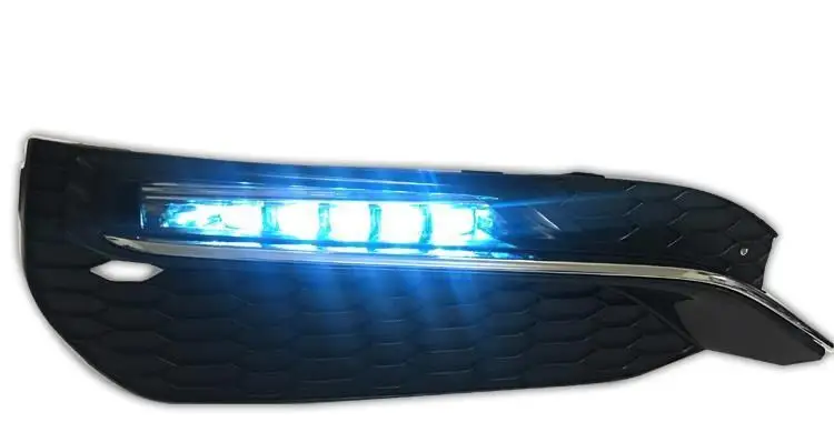 Сигнальные Автомобильные светодиодные Drl Cob дневные ходовые наружные фары передние противотуманные задние Автомобильные фары в сборе 16 17 для Honda Accord