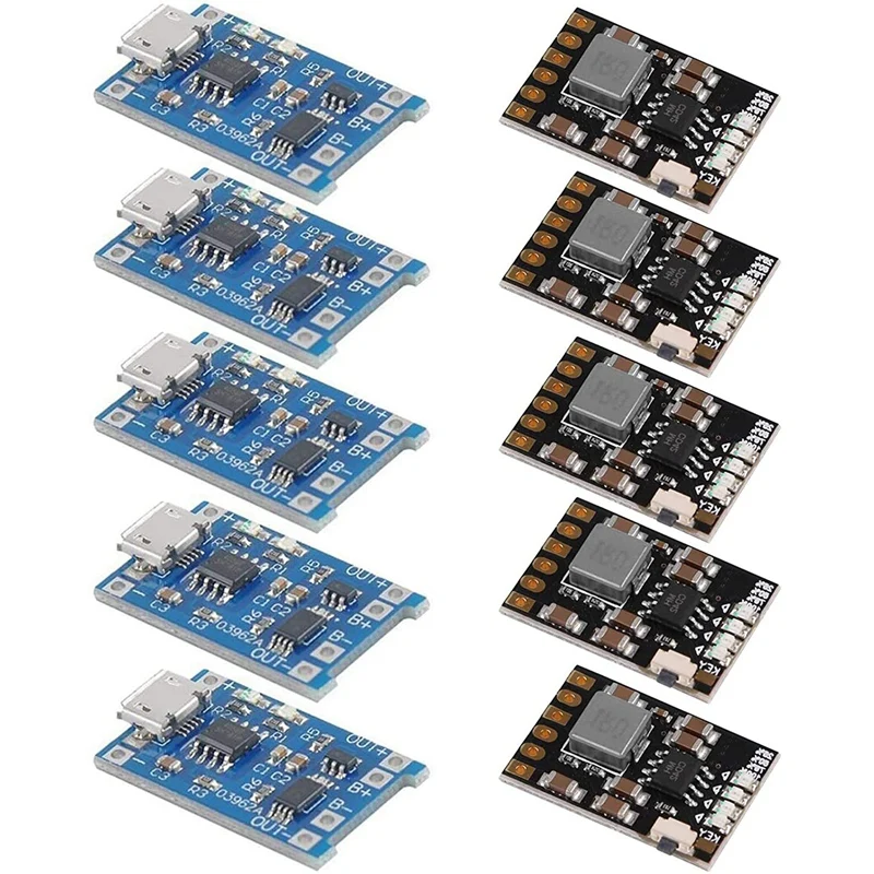 

10Pcs 18650 Lithium Battery Charging Module TP4056 with Battery Protection 2A 5V Charging Discharging Module