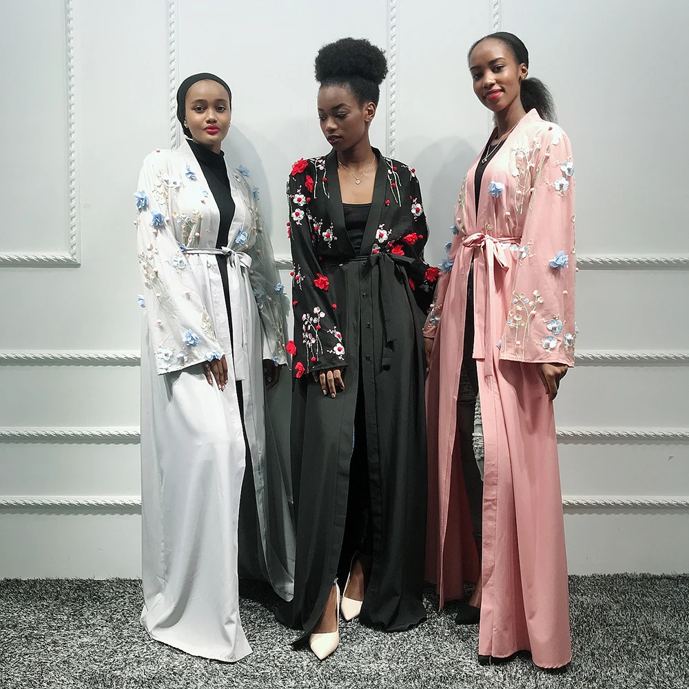 Кимоно Кардиган абайя Турецкий мусульманский хиджаб платье комплект из обуви в