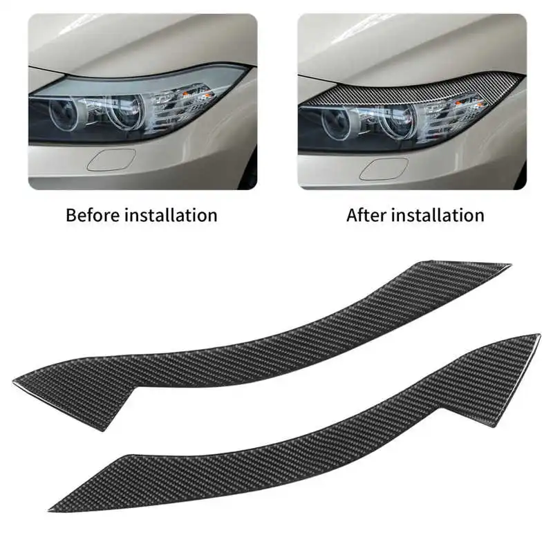Пара углеродных волоконных фар веко для бровей простая установка подходит BMW Z4 E89