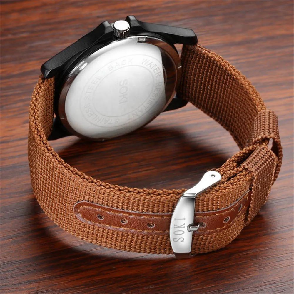 

luxuoso demodelo de necios com pulseira de nylon, analgico, de quartzo,prova inoxidvel, esportivo