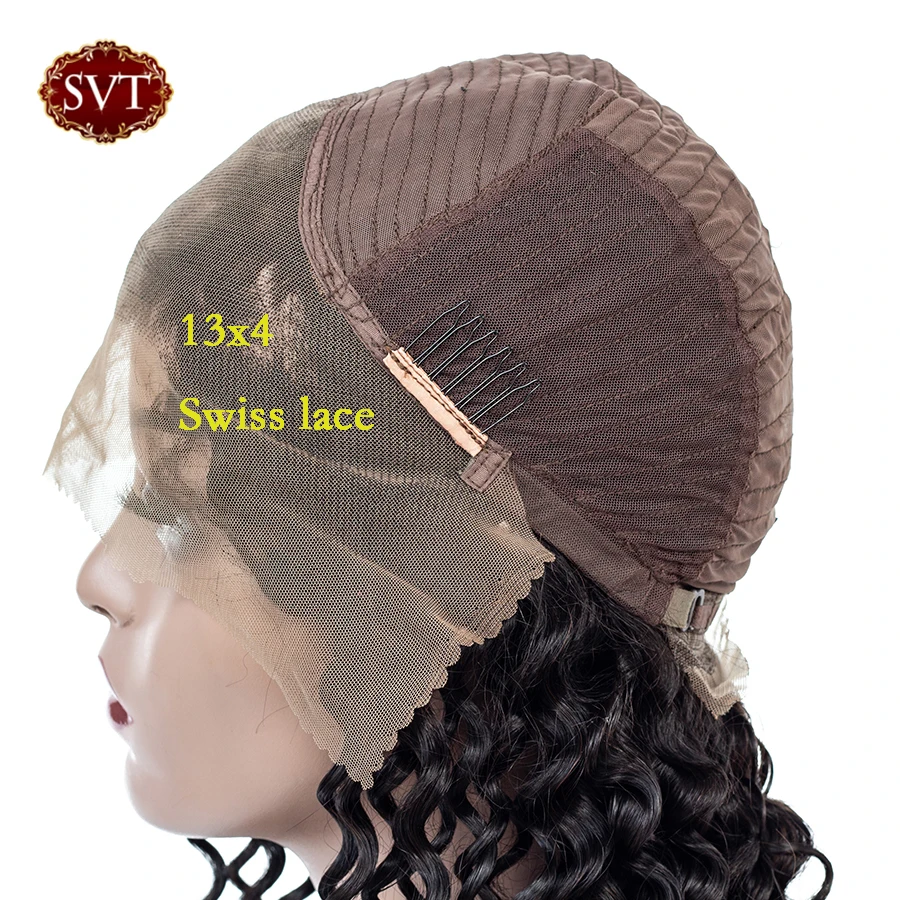 SVT Bob 13x4 парики на шнурках для черных женщин короткие человеческие волосы