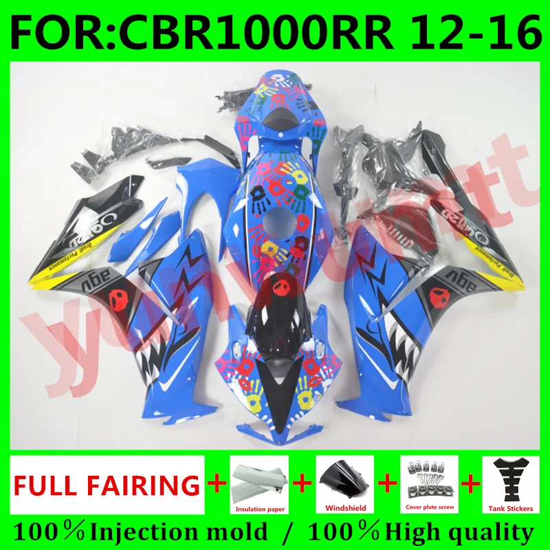 

Motorcycle Fairings Kit Fit for Honda CBR1000RR 2012 2013 2014 2015 2016 CBR1000 12 13 14 15 16 Bodywork fairing set blue shark