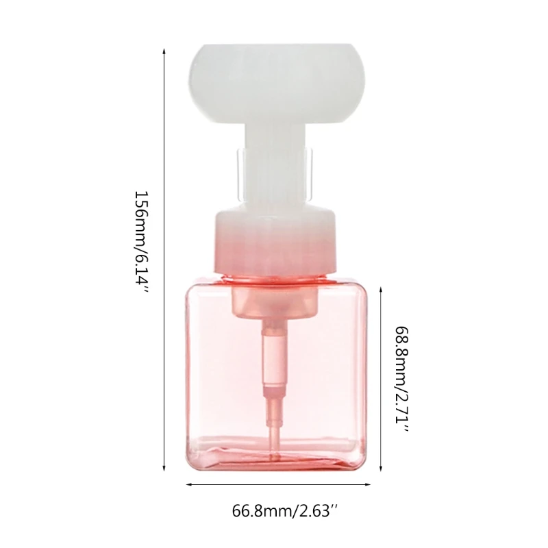 

Flower-shaped Foaming Hand Soap Pump Bottle Transparent 250ml Refillable Bottles
