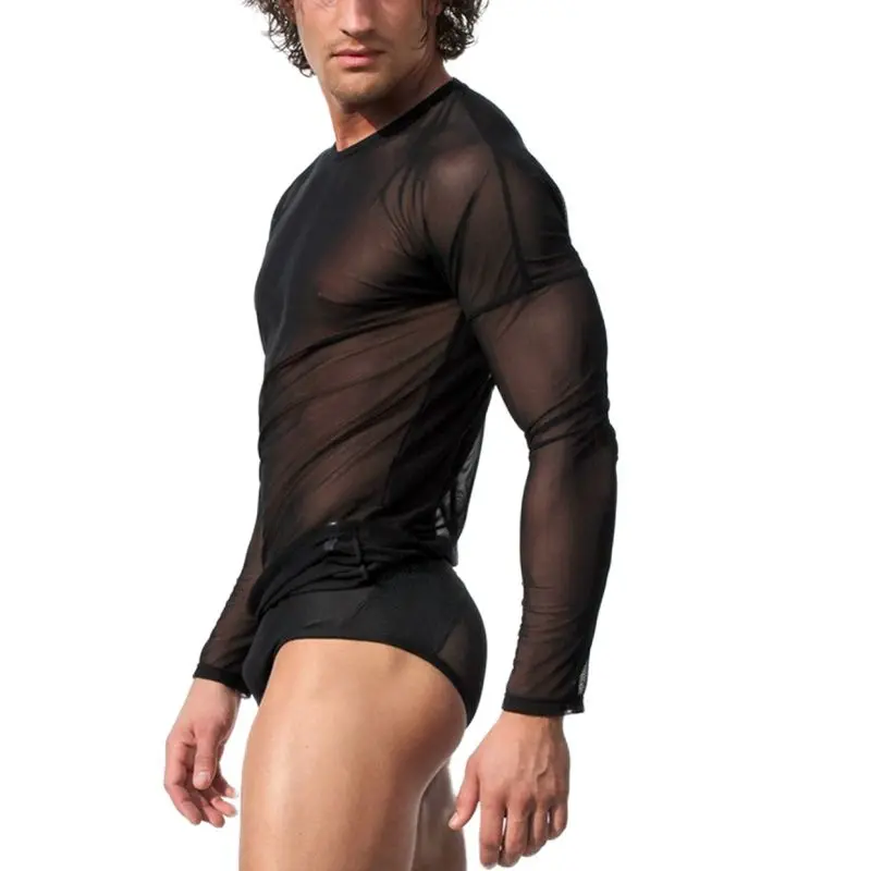 Футболка мужская для бега и фитнеса супертонкая прозрачная дышащая футболка из