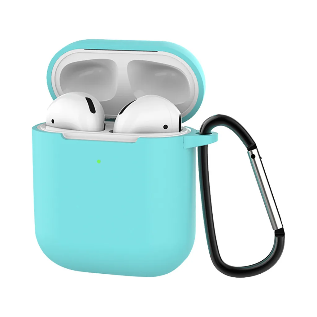 Силиконовый чехол для Apple Airpods AirPods 2 зарядная коробка кожухи головных телефонов с
