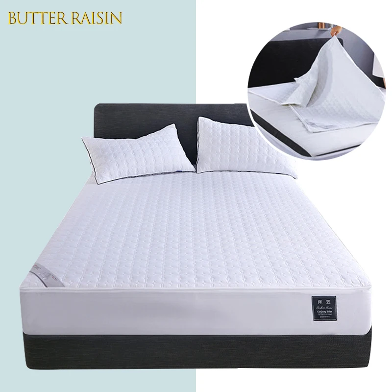 Хлопковый стеганый наматрасник 6 сторонний полноразмерный водонепроницаемый с