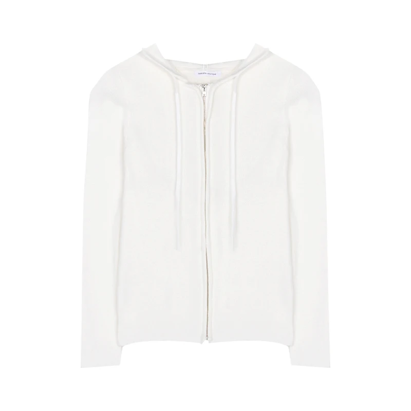 

XUXI Women Knitted Top, Sexy Top, Hoodie And Zipper, Thin Sunscreen, Long Sleeve T-shirt, 2021 Female E900