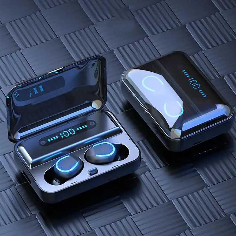 F9-5 Ture Беспроводная стерео Bluetooth V5.0 HD Голосовая Графен бас Вибрирующая мембрана в ухо u-типа Спортивная гарнитура