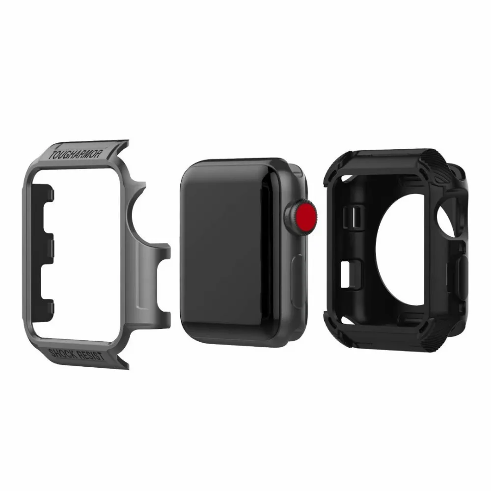 Жесткий армированный чехол для Apple Watch 42 мм 38 40 44 защитный iWatch Series 6SE 5 4 3 2 1