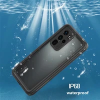 ip68 waterproof protection phone case for huawei p40 p40 pro 3m anti knock pctpu all inclusive design swimming diving