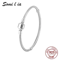 somi l ia top sale authentic 100 925 sterling silver snake chain bangle bracelet for women luxury jewelry 17 21cm sml8587