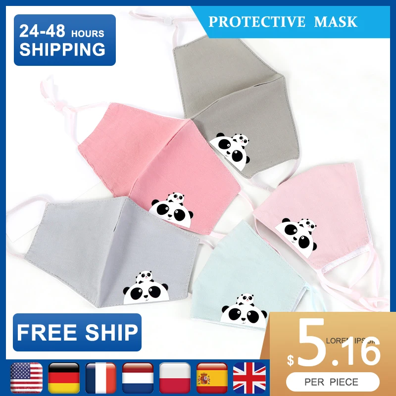 Модная Повседневная велосипедная маска для лица с мультяшным принтом женщин и