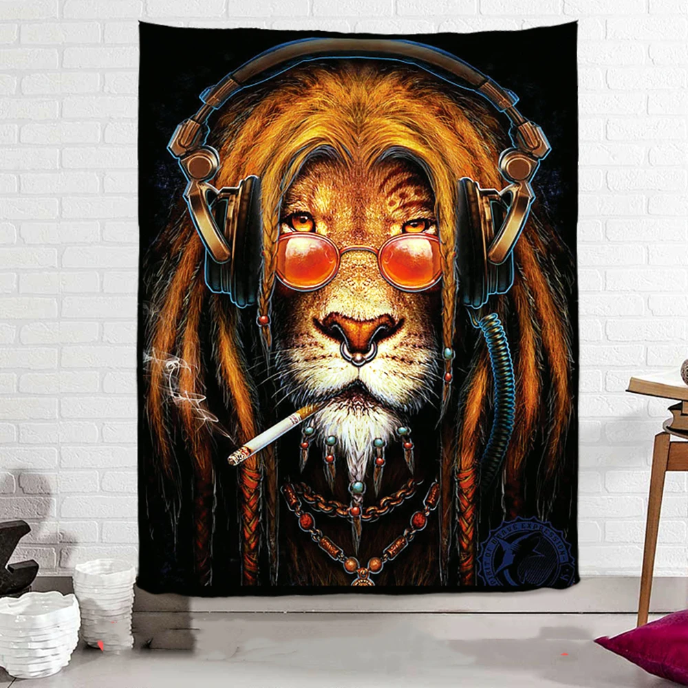 

Reggae Art Poster Canvas Paintings Polyethylene Banner Flags Wall Art Canvas Painting Rock Music Hanging Cloth Living Room Decor