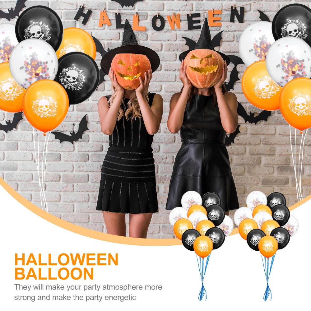

24 Pcs Practical Party Layout Props Creative Halloween Balloon Decorations