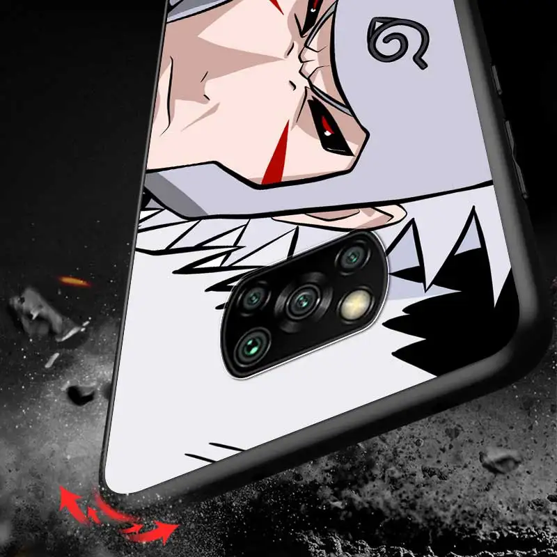 

Anime Naruto Face Eye For Xiaomi Redmi K30 K30S Mi 10T Lite Pro Poco X3 NFC X2 M3 M2 F2 Pro C3 F1 Soft Black Phone Case