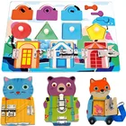 Детская Доска сделай сам, разблокировка, самостоятельное обучение, дошкольное обучение, Детская сенсорная развивающая игрушка, Детские игрушки Монтессори