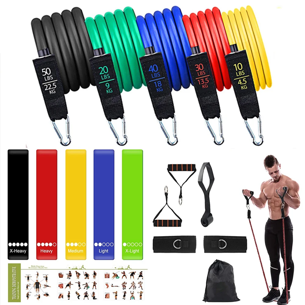 

16Pcs Elastic Resistance Fitness Bands Set Expander Yoga Exercise Rubber Tubes Band Stretch Training Home Gyms Workout Pull Rope