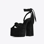 Женские босоножки из натуральной кожи, на очень высоком каблуке