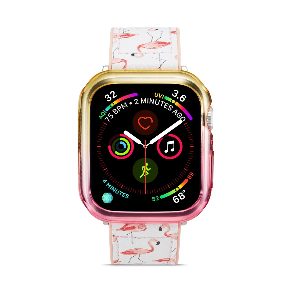 Чехол для apple watch 4, 5, 44 мм, 40 мм, цветной, мягкий, из ТПУ, чехол iwatch series 4, 5, ударопрочный чехол, аксессуары