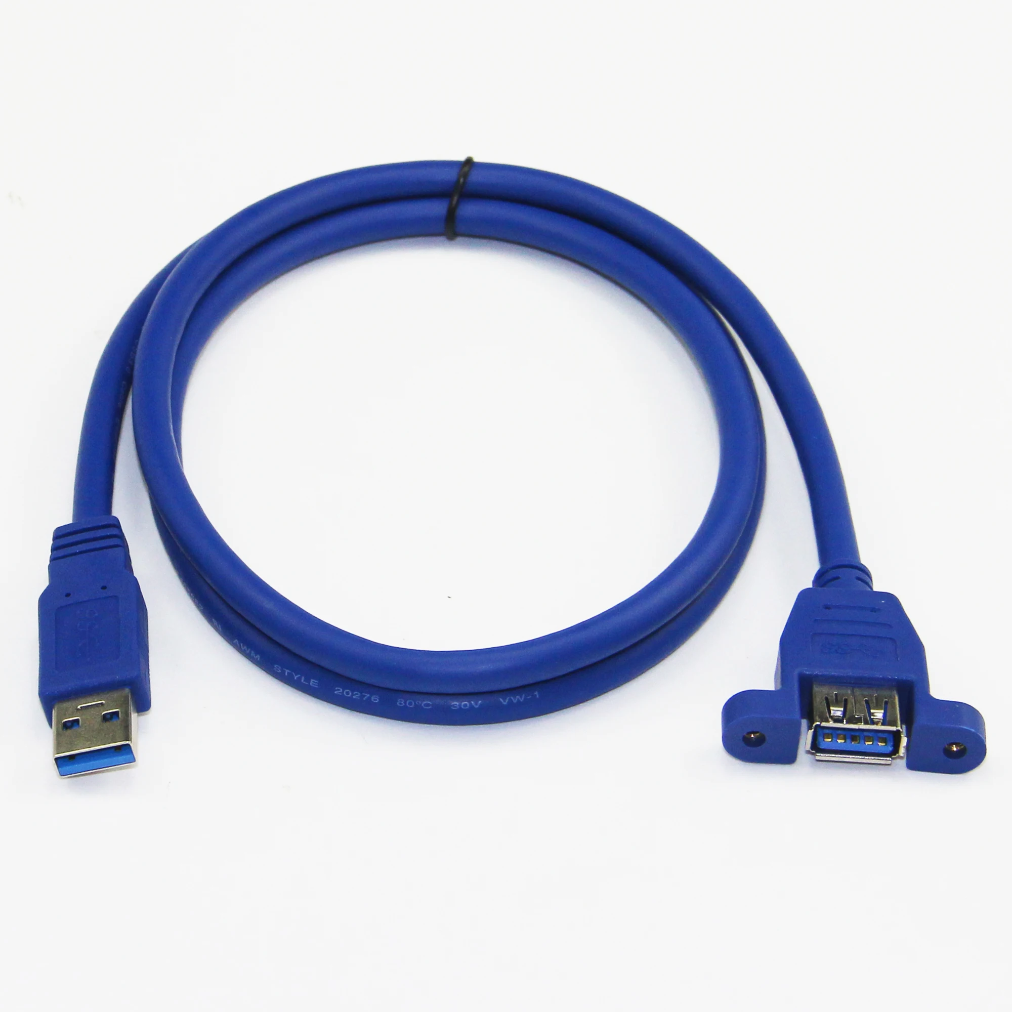 Кабель-удлинитель Bochara USB 3 0 штекер-гнездо с винтовым креплением из фольги +