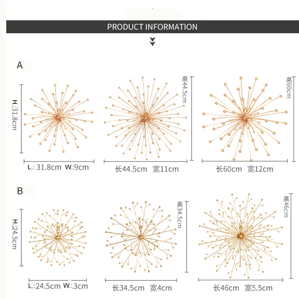 3d металлическая наклейка на стену украшение для дома золотые металлические